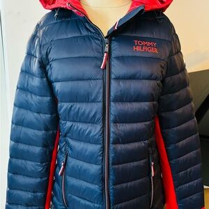 Tommy Hilfiger Navy and Red Puffer Jacket